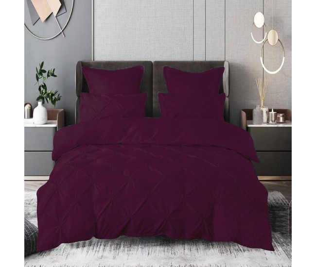 Lenjerie pat finet uni 6 piese mov Lenjerie pat finet uni 6 piese mov